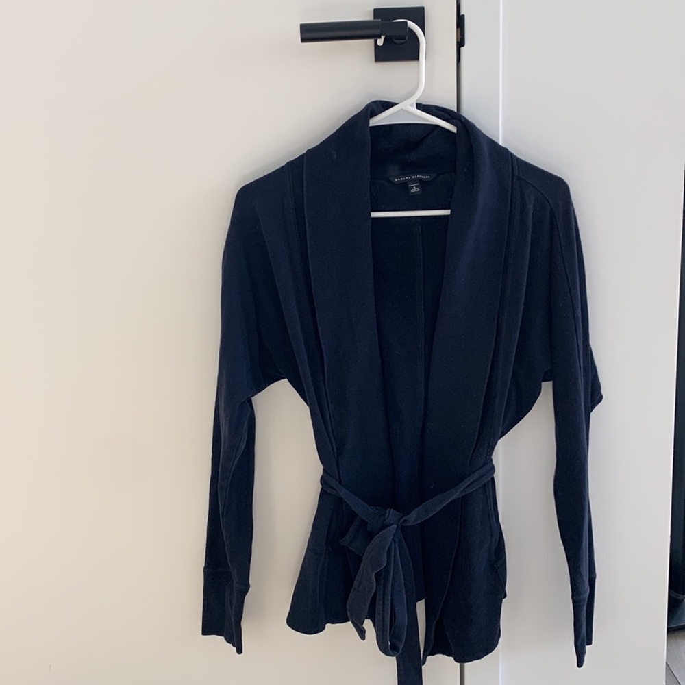 Navy sweater wrap!